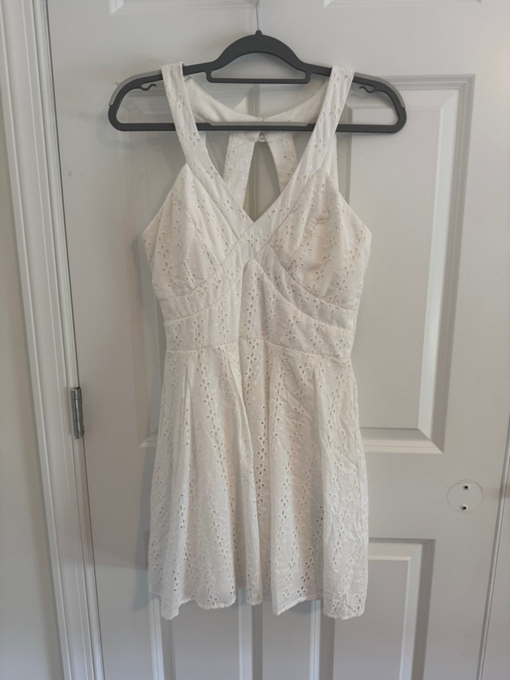Crystal Doll Juniors Sleeveless Fit & Flare Mini Dress Eyelet Size 11